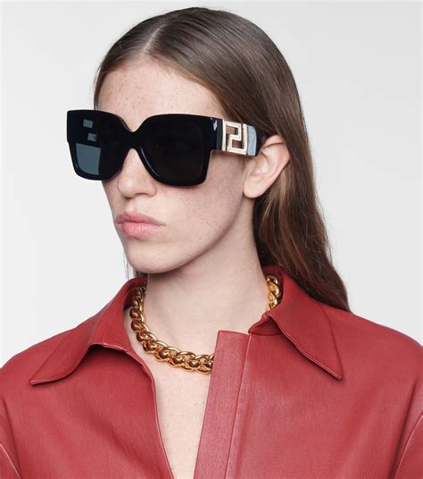 versace oversized square acetate sunglasses|Versace oversized sunglasses 54mm.